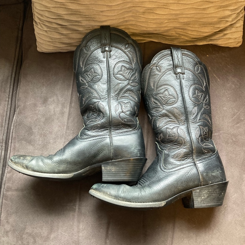 Ariat Black 15770 Deertan Heritage Western R-Toe Cowboy Boots - Women's Size 7B